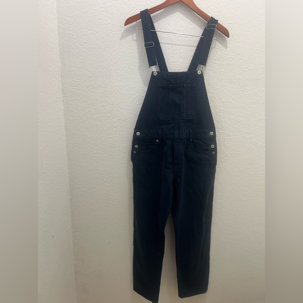 Lucky Brand Blue Boyfriend Denim Overalls‎